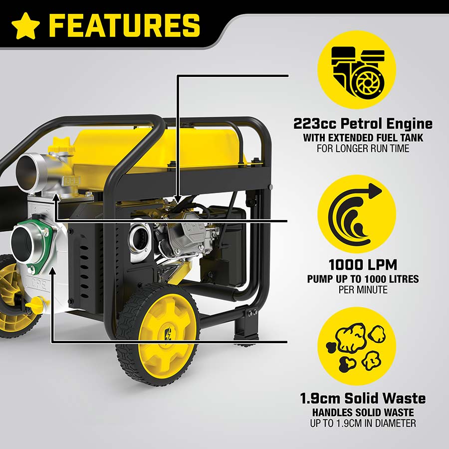 Pompa do wody czystej/brudnej Champion 7,5 cm