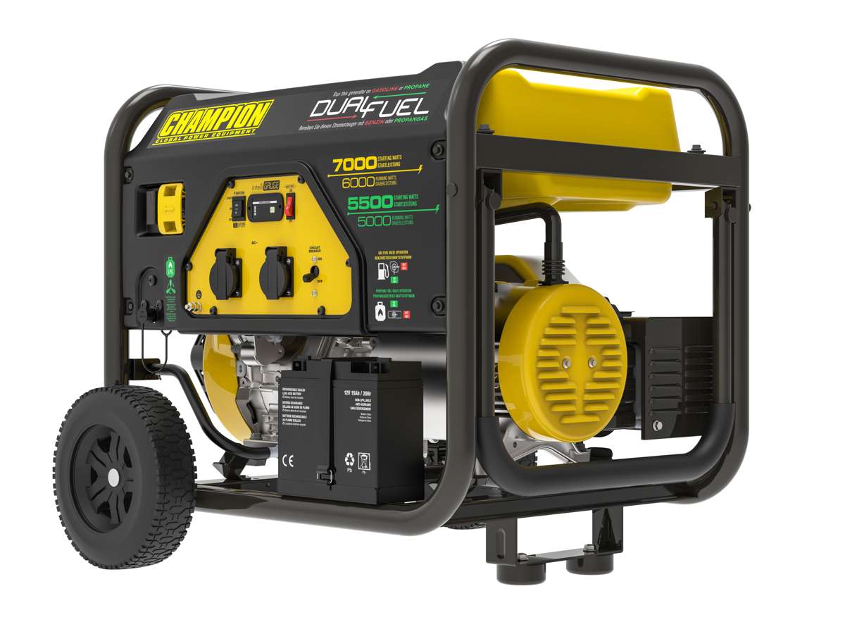 Dwupaliwowy generator LPG Champion o mocy 7000 W
