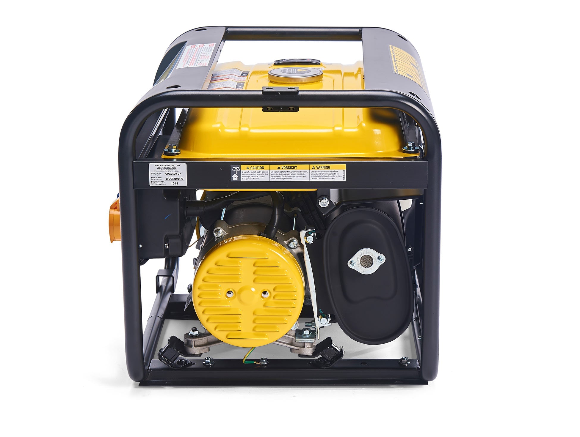 Back end of Champion 2800 Watt Petrol Generator