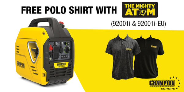 April Special - Free Champion Polo Shirt with all Mighty Atom Inverters!