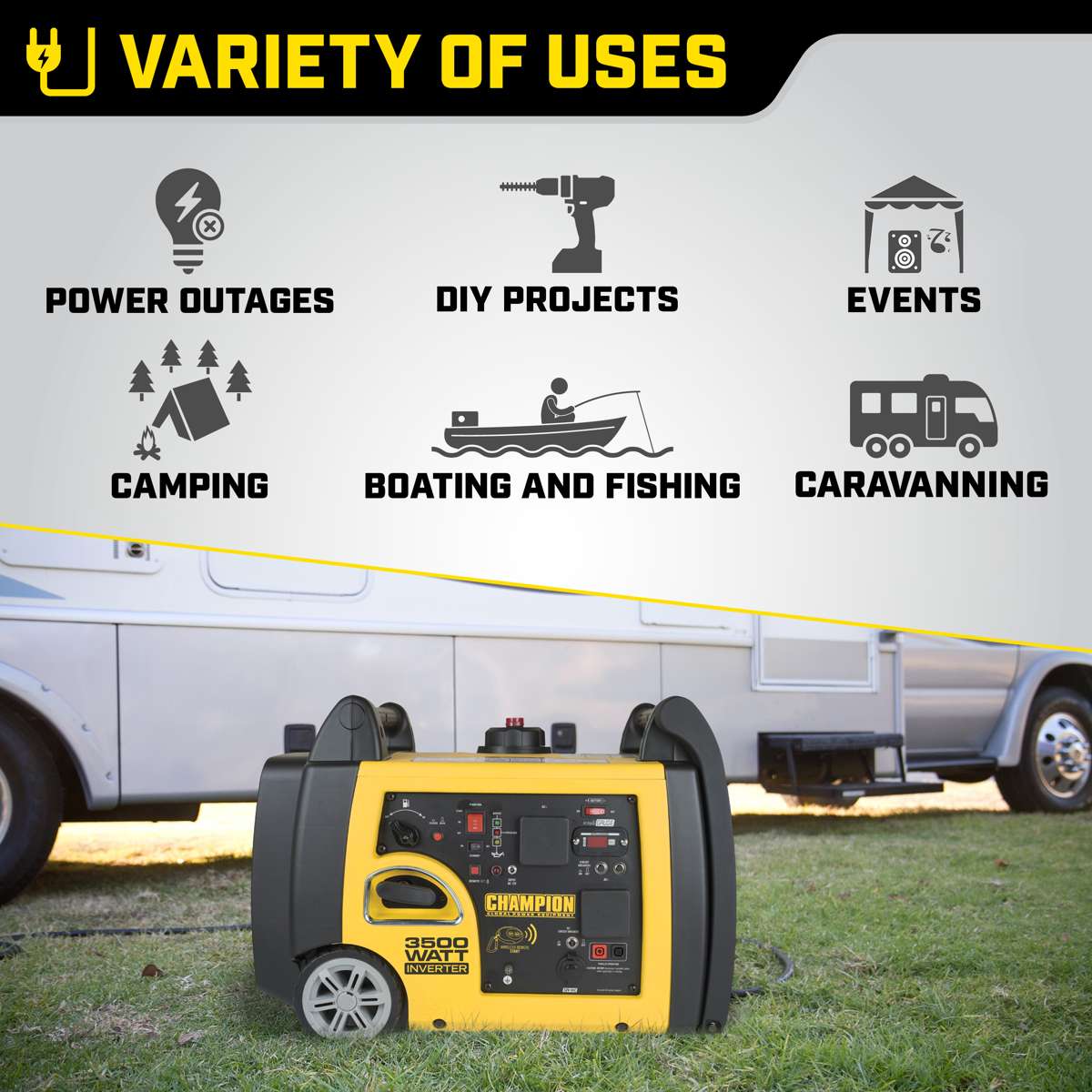 Generator benzynowy z inwerterem Champion 3500 W Premier