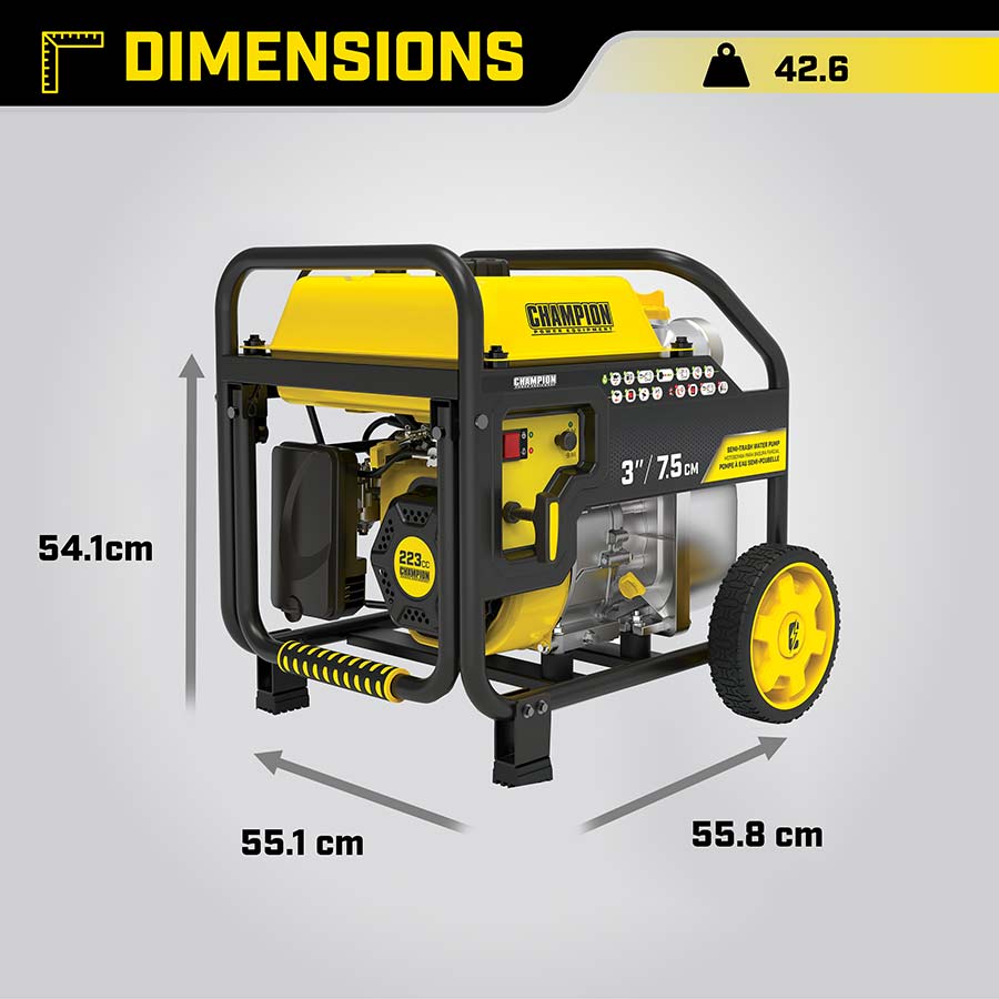 Pompa do wody czystej/brudnej Champion 7,5 cm