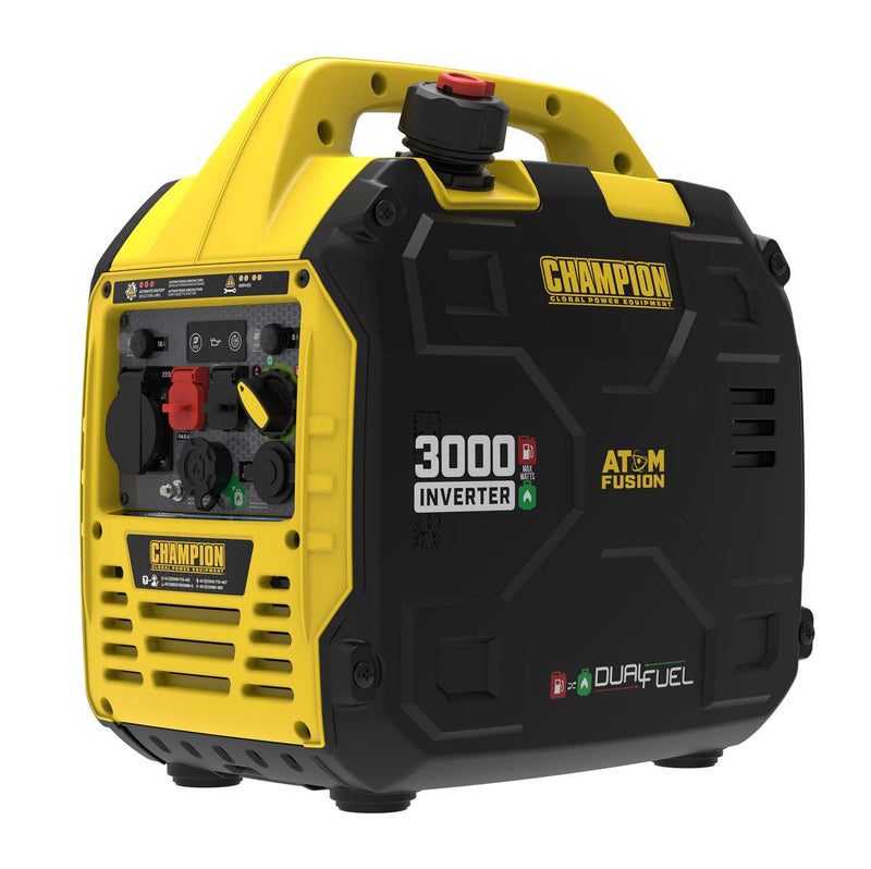 Generator inwerterowy Champion 3000 W „The Atom Fusion – Dual Fuel”