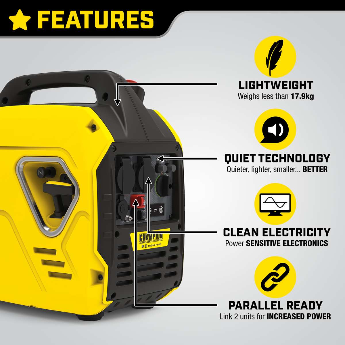 Generator Champion 2200 W „The Mighty Atom”
