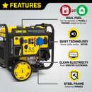 Cyfrowy generator hybrydowy Champion 3600 W zasilany podwójnym paliwem